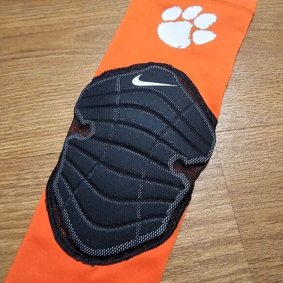 Nike Clemson Tigers PE Pro Hyperstrong Football Sleeve Elbow Protector Orange XL - Picture 2 of 9